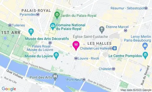 Localisation Restaurant  Le Relais du Louvre