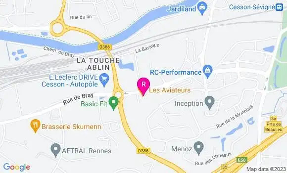 Localisation Restaurant  Les Aviateurs