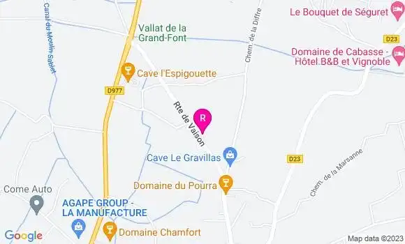 Localisation Restaurant  La Table de Magali