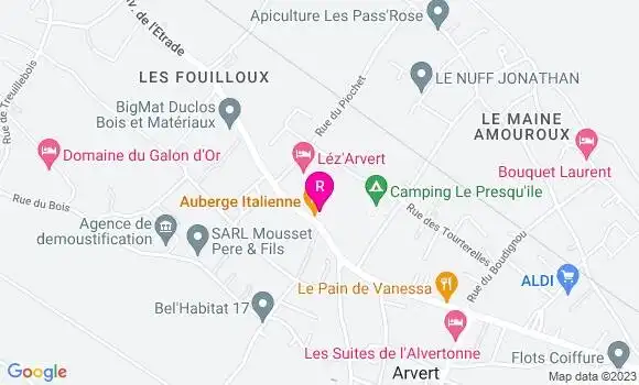 Localisation Restaurant  Auberge Italienne