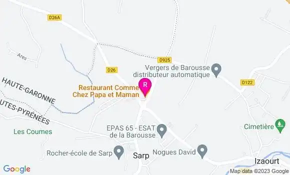 Localisation Restaurant  Comme Chez Papa et Maman