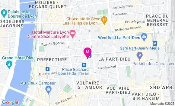 Localisation Brasserie de la Bourse du Travail