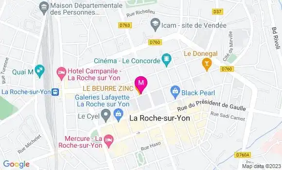 Localisation Restaurant  Le Beurre Zinc