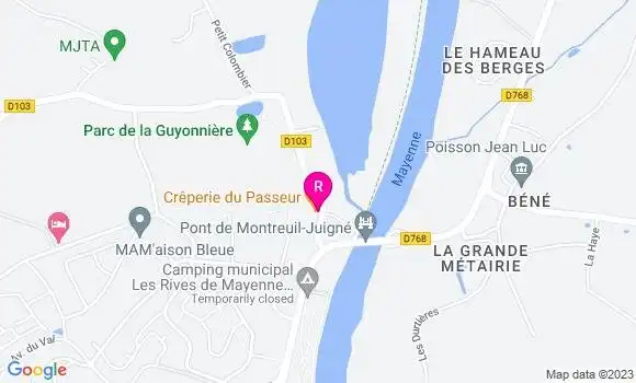 Localisation La Crêperie du Passeur