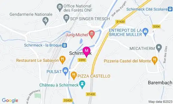Localisation Restaurant de la Bruche