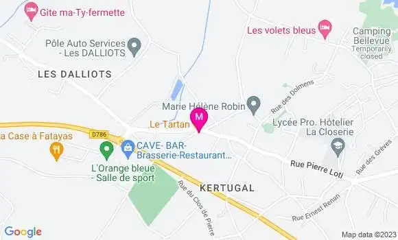Localisation Restaurant  Le Tartan