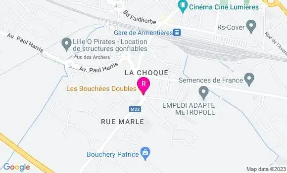 Localisation Restaurant  Les Bouchées Doubles