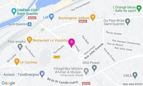 Localisation Brasserie de la Paix
