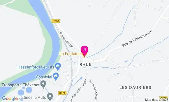 Localisation Restaurant  La Fontaine