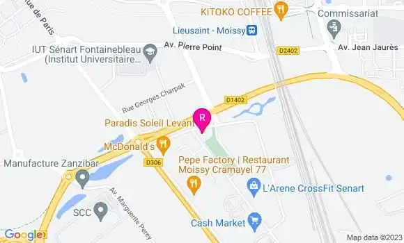 Localisation Restaurant  Paradis Soleil Levant