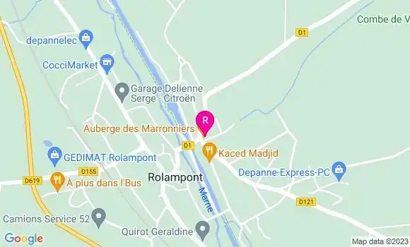 Localisation Auberge des Marronniers