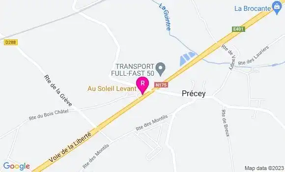 Localisation Restaurant Bar Au Soleil Levant
