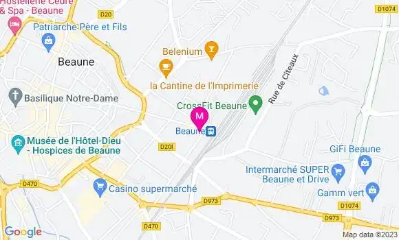Localisation Le Bistrot de la Gare