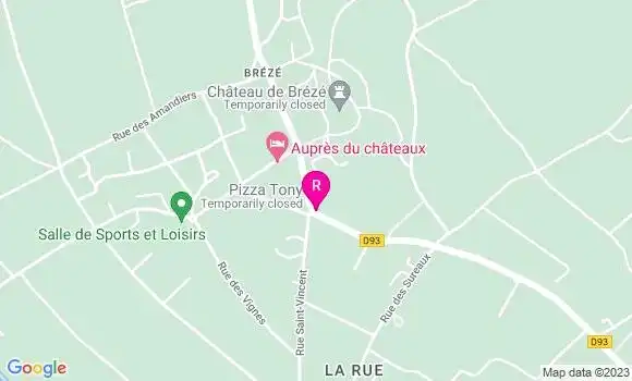 Localisation Pizzeria Pizza Tony