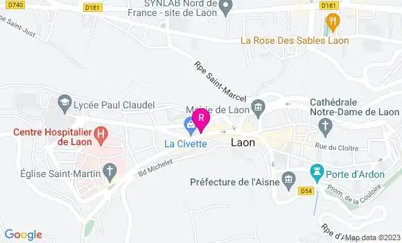 Localisation Bistrot de la Paix