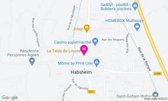 Localisation Restaurant  La Table de Louise