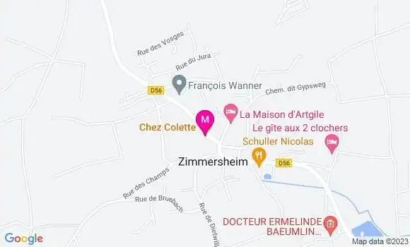Localisation Restaurant  Chez Colette