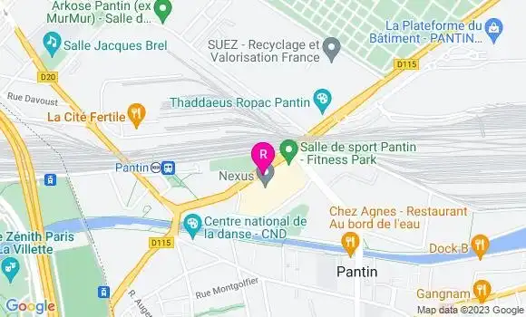 Localisation Restaurant  Espace Pantin