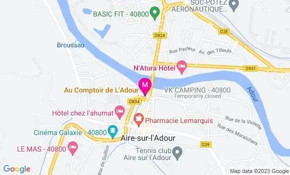 Localisation Restaurant  Au Comptoir de l