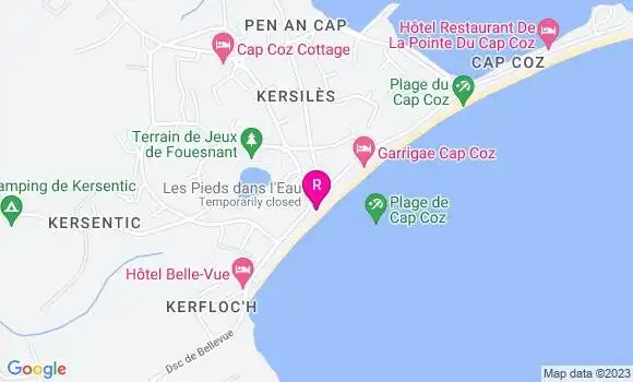 Localisation Restaurant  Les Pieds dans l