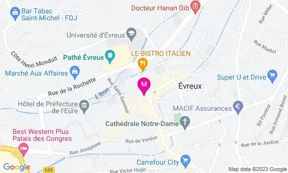 Localisation Brasserie Le Relais de la Poste