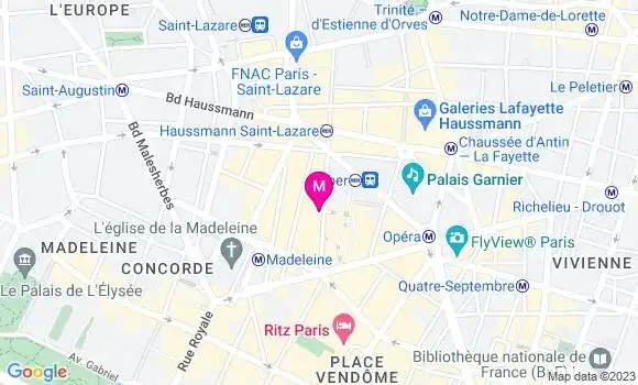 Localisation Restaurant  Les Bacchantes