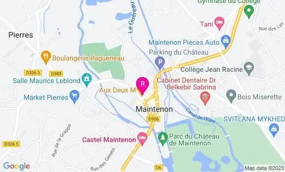 Localisation Restaurant  Aux Deux M