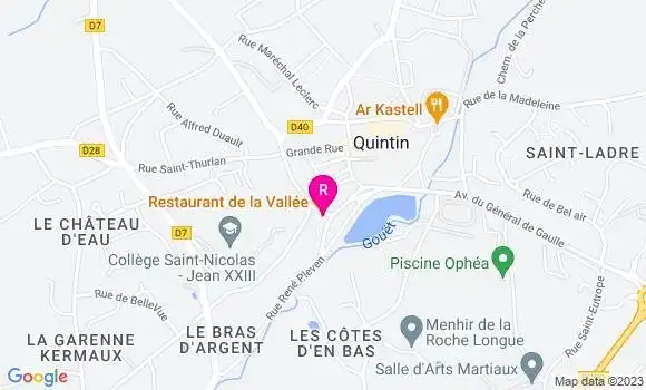 Localisation Restaurant de la Vallée