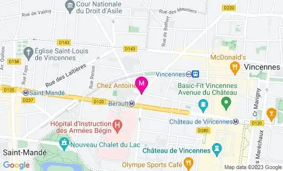 Localisation Restaurant Bar Le Berlioz