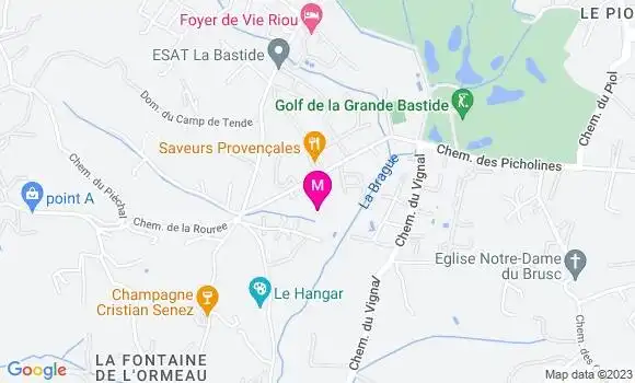 Localisation Restaurant  La Terrasse du Vignal