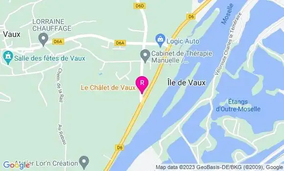 Localisation Restaurant  Le Châlet de Vaux
