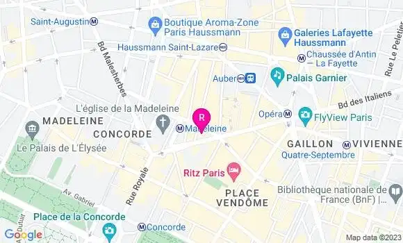 Localisation Restaurant  Meating Corner Madeleine