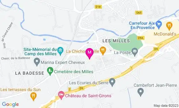 Localisation Restaurant  La Casa des Milles