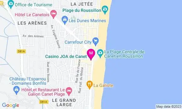 Localisation Restaurant Bar Le Caraibe