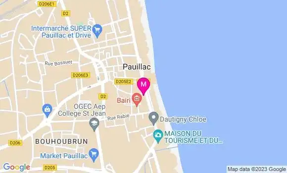 Localisation Restaurant  Le Pauillac