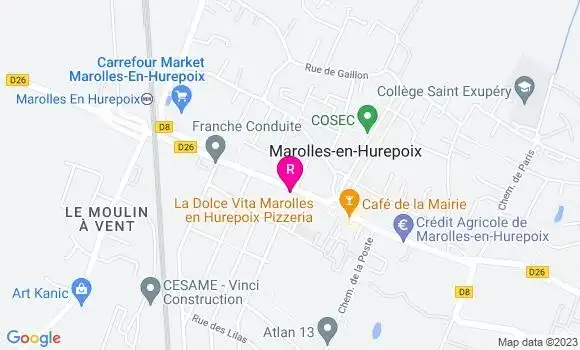 Localisation Pizzeria La Dolce Vita