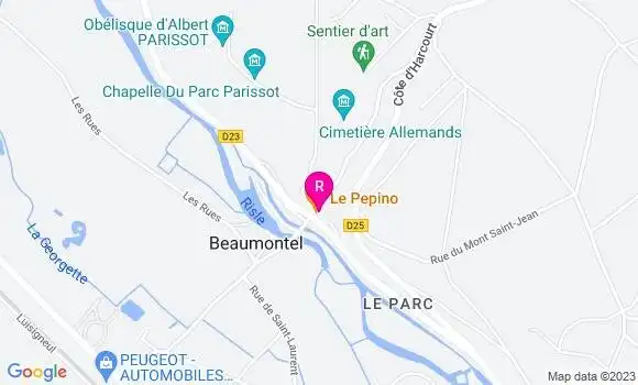 Localisation Pizzeria Le Pepino