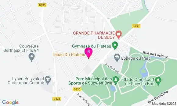 Localisation Restaurant Bar Tabac du Plateau