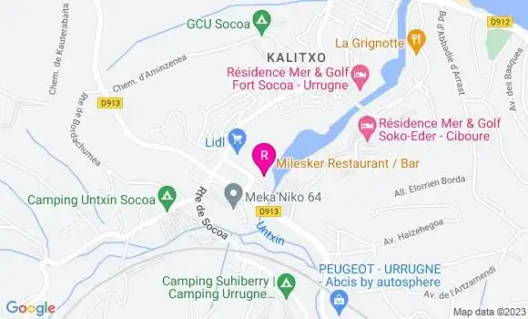 Localisation Restaurant Bar Milesker