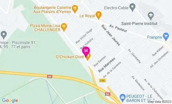 Localisation Restaurant  La Cueillette du Muguet