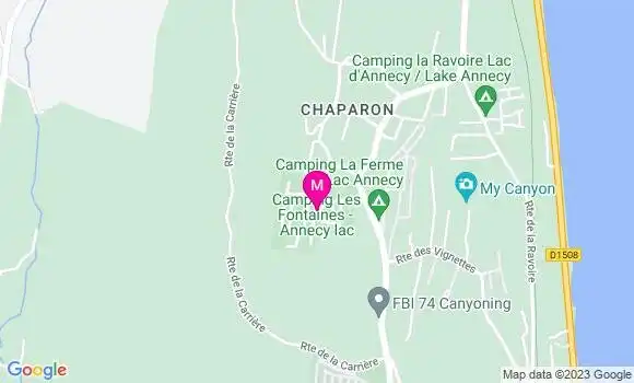 Localisation Restaurant  Camping les Fontaines