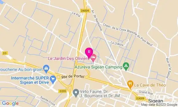 Localisation Restaurant  Le Jardin des Oliviers
