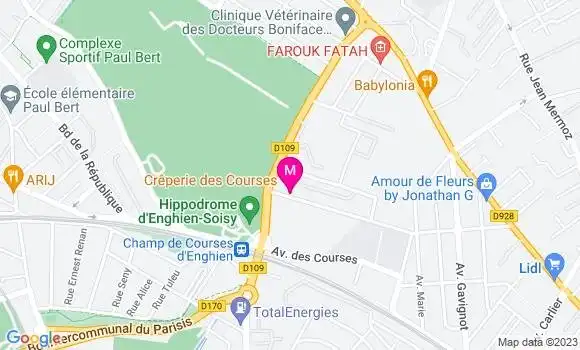 Localisation Crêperie des Courses