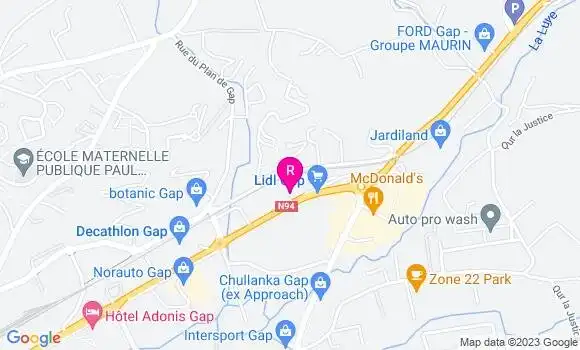 Localisation Restaurant  L