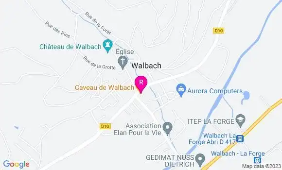 Localisation Restaurant  Caveau de Walbach