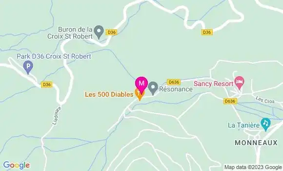 Localisation Restaurant  Les 500 Diables