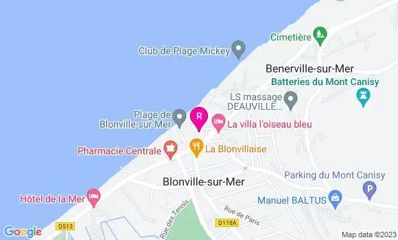 Localisation Le Bistrot Blonvillais