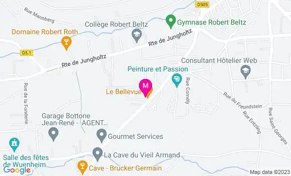 Localisation Restaurant  Le Bellevue