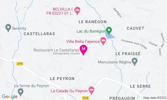 Localisation Restaurant  Le Castellaras