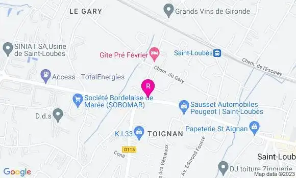 Localisation Bistrot Saint Lou